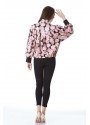 ÇİÇEK DESENLİ FERMUARLI SWEAT